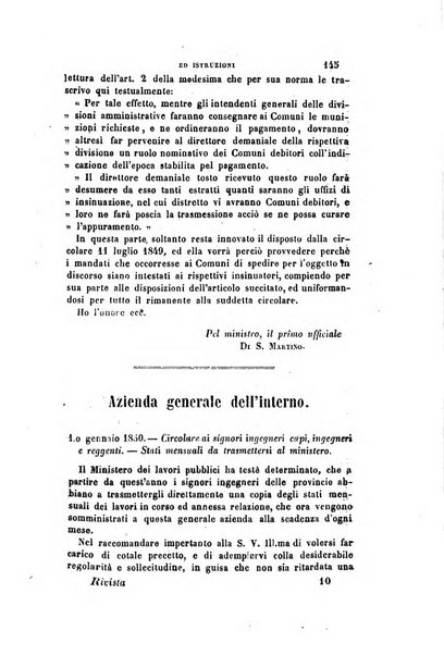 Rivista amministrativa del Regno ossia raccolta degli atti delle amministrazioni centrali, divisionali e provinciali dei comuni e degli istituti di beneficenza