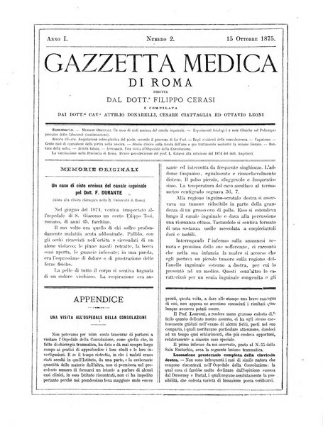 Gazzetta medica di Roma