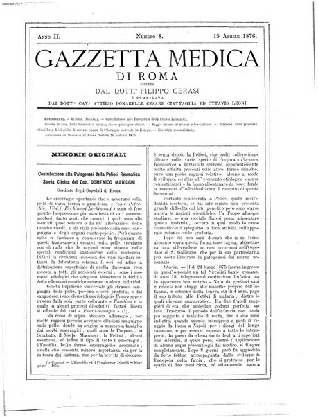 Gazzetta medica di Roma