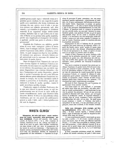 Gazzetta medica di Roma