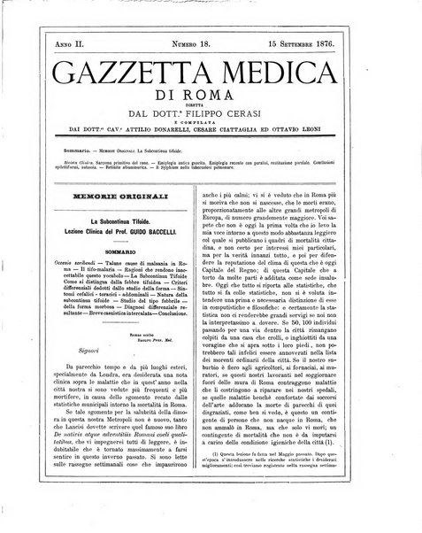 Gazzetta medica di Roma