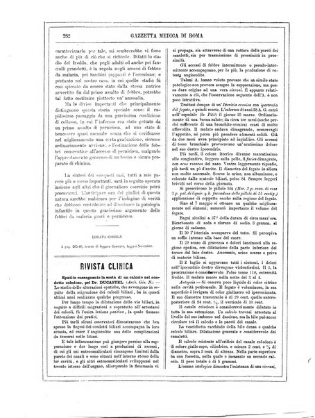 Gazzetta medica di Roma