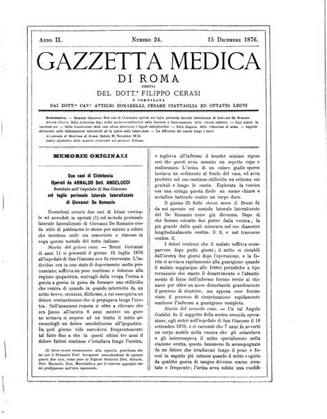 Gazzetta medica di Roma