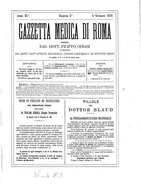 Gazzetta medica di Roma