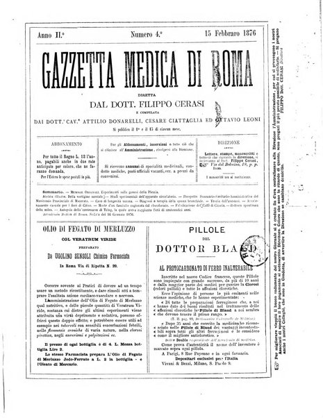 Gazzetta medica di Roma