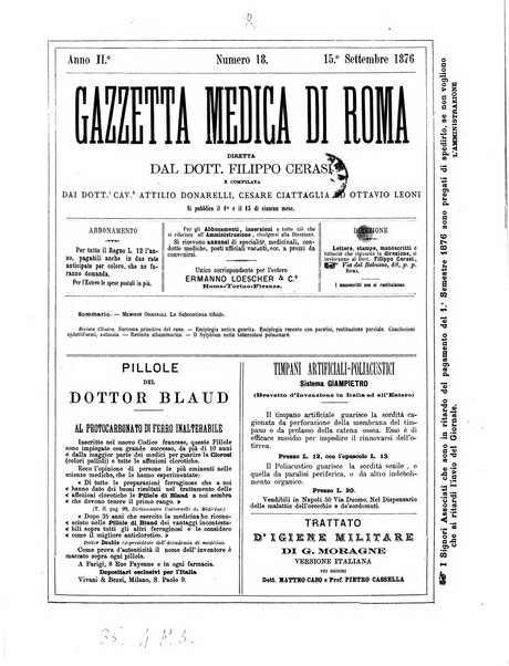 Gazzetta medica di Roma