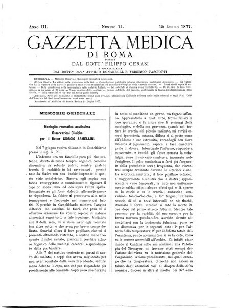 Gazzetta medica di Roma