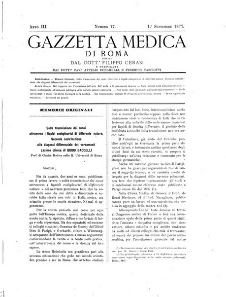 Gazzetta medica di Roma