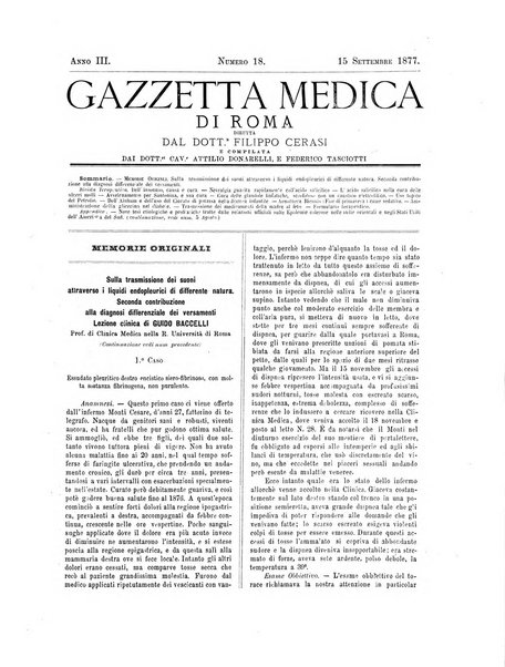 Gazzetta medica di Roma