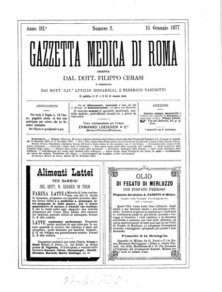 Gazzetta medica di Roma