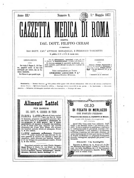 Gazzetta medica di Roma