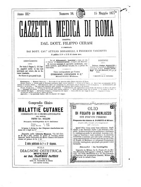 Gazzetta medica di Roma