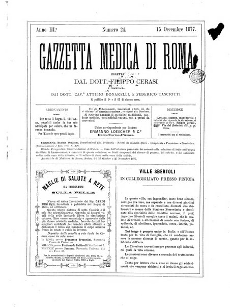 Gazzetta medica di Roma