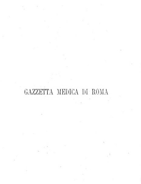 Gazzetta medica di Roma