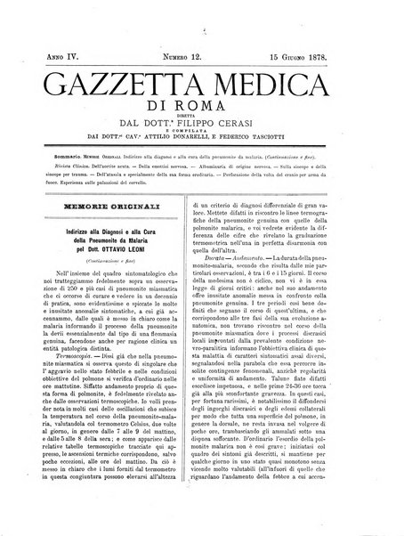 Gazzetta medica di Roma