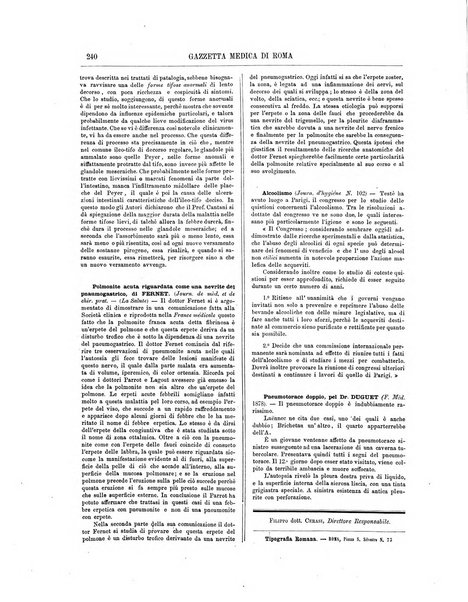 Gazzetta medica di Roma