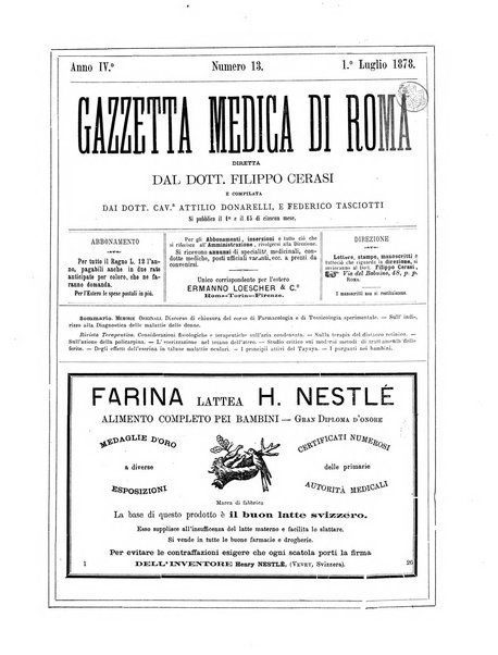 Gazzetta medica di Roma