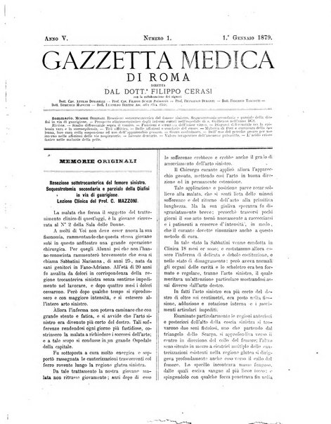 Gazzetta medica di Roma