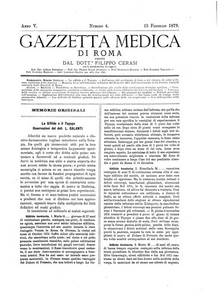 Gazzetta medica di Roma