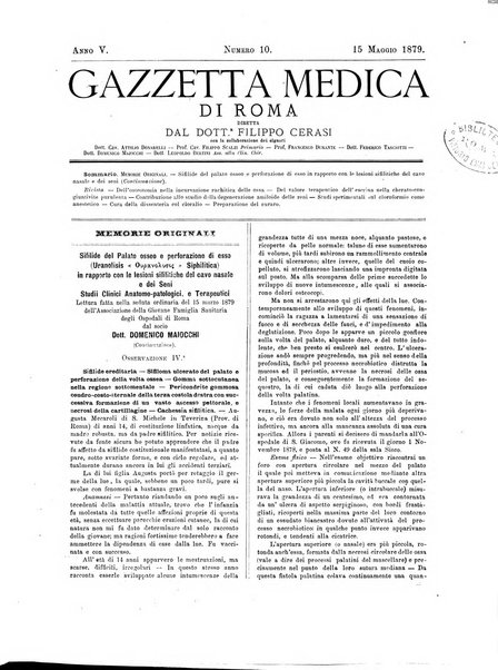 Gazzetta medica di Roma