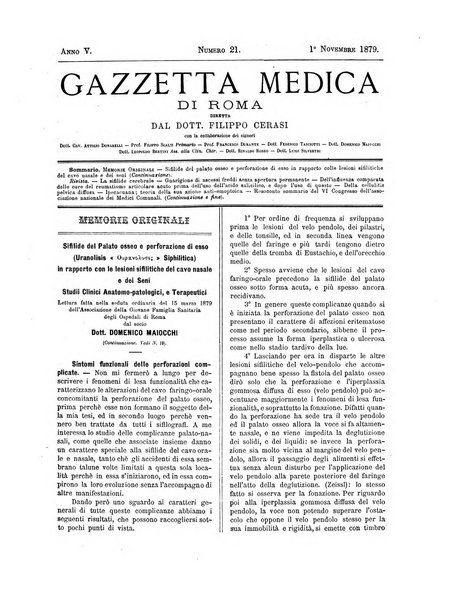 Gazzetta medica di Roma