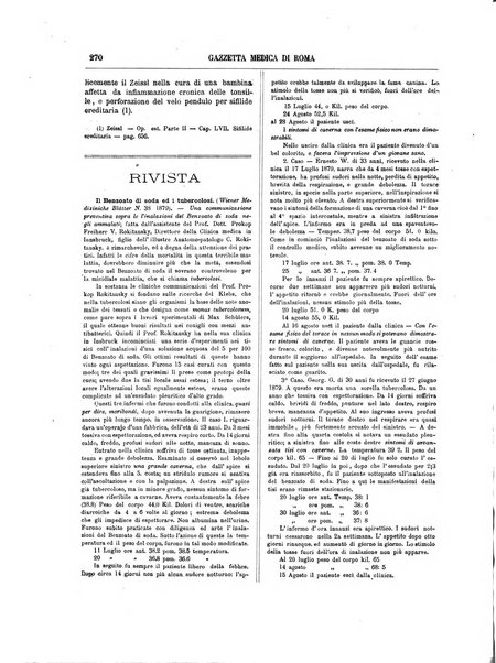 Gazzetta medica di Roma