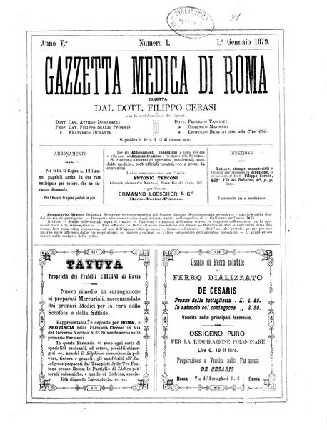 Gazzetta medica di Roma