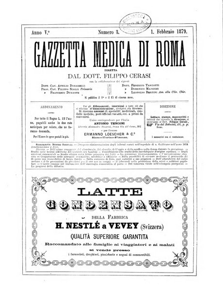 Gazzetta medica di Roma