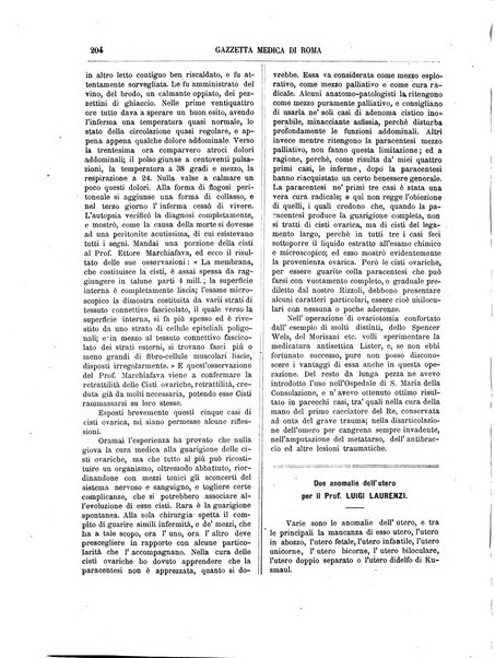 Gazzetta medica di Roma