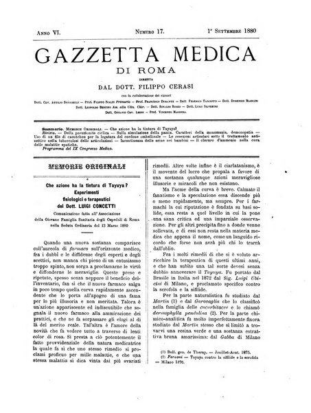 Gazzetta medica di Roma