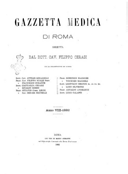 Gazzetta medica di Roma