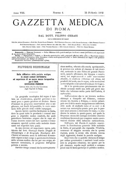 Gazzetta medica di Roma