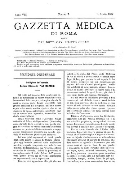 Gazzetta medica di Roma