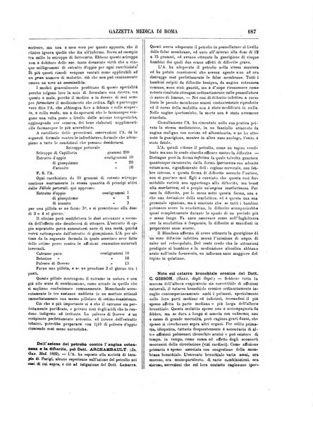 Gazzetta medica di Roma