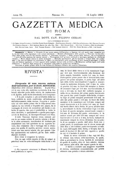 Gazzetta medica di Roma