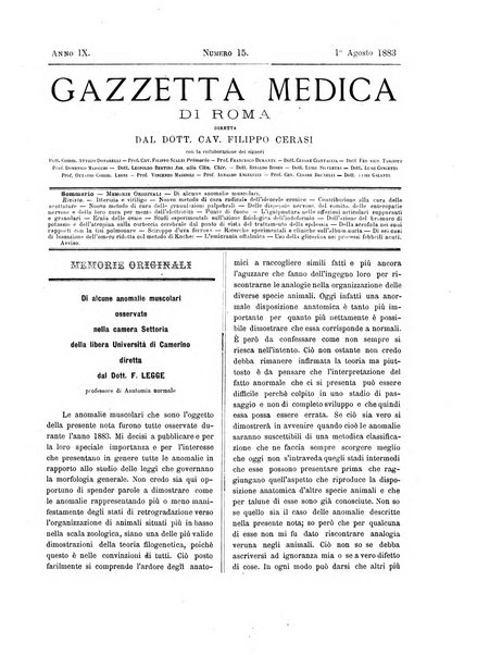 Gazzetta medica di Roma