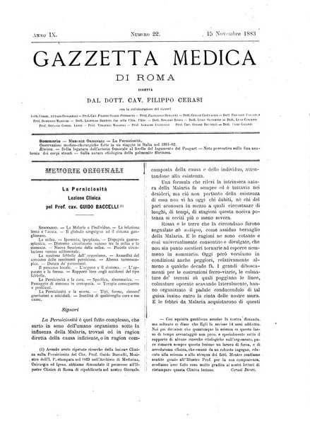 Gazzetta medica di Roma