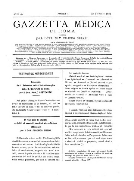 Gazzetta medica di Roma