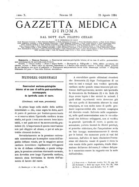 Gazzetta medica di Roma