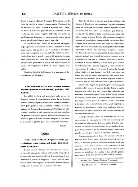 Gazzetta medica di Roma