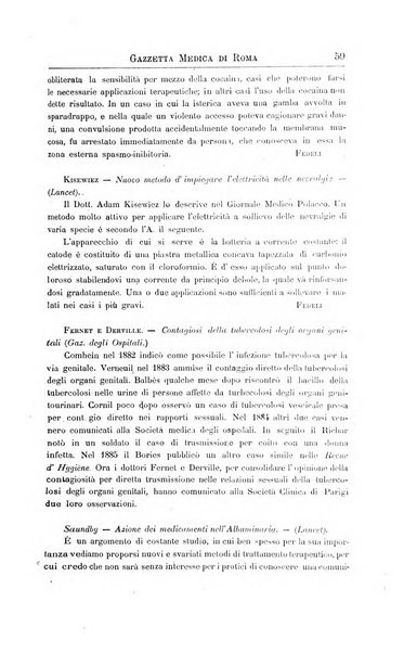 Gazzetta medica di Roma