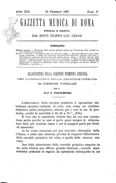 Gazzetta medica di Roma