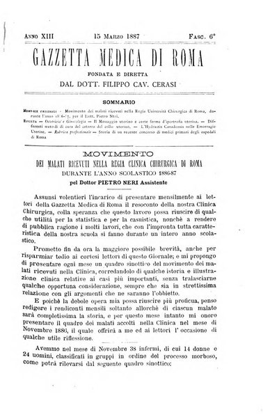 Gazzetta medica di Roma