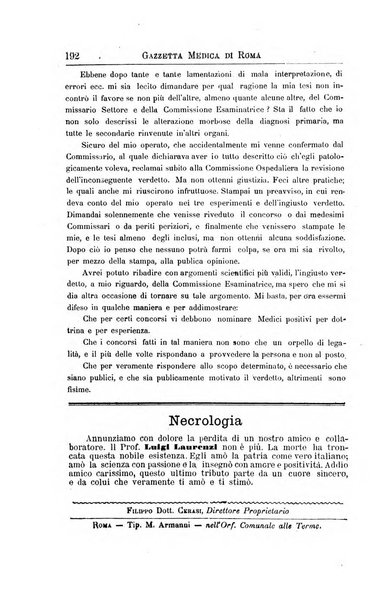 Gazzetta medica di Roma