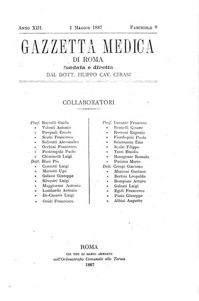 Gazzetta medica di Roma