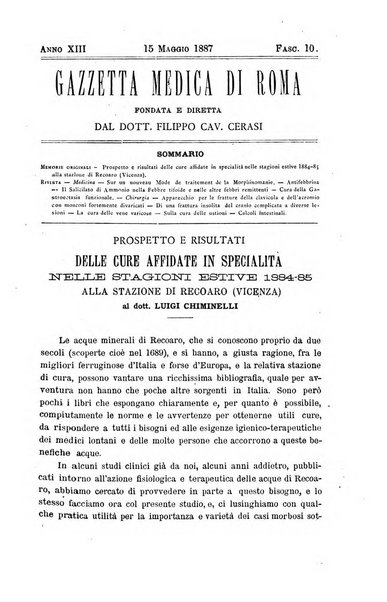 Gazzetta medica di Roma