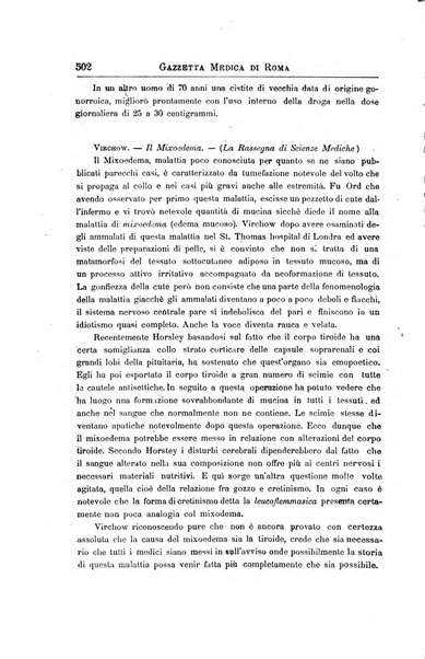 Gazzetta medica di Roma