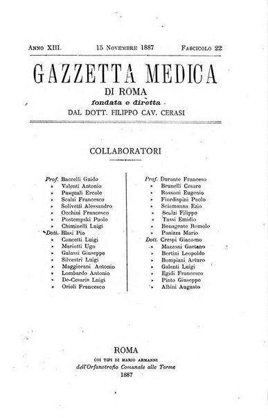 Gazzetta medica di Roma