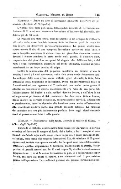 Gazzetta medica di Roma