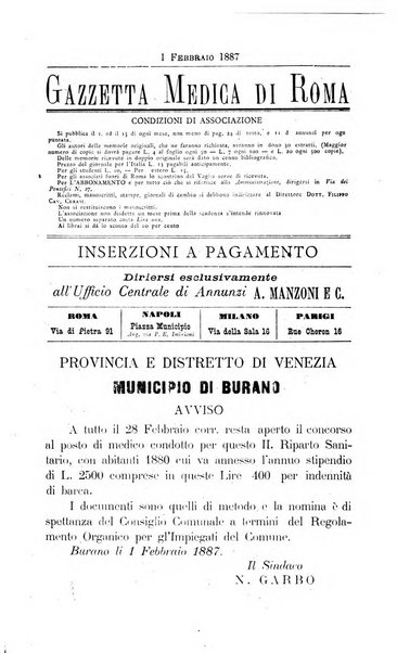 Gazzetta medica di Roma